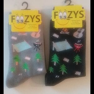 Foozy Socks 2 pair item # 89 Camping Out